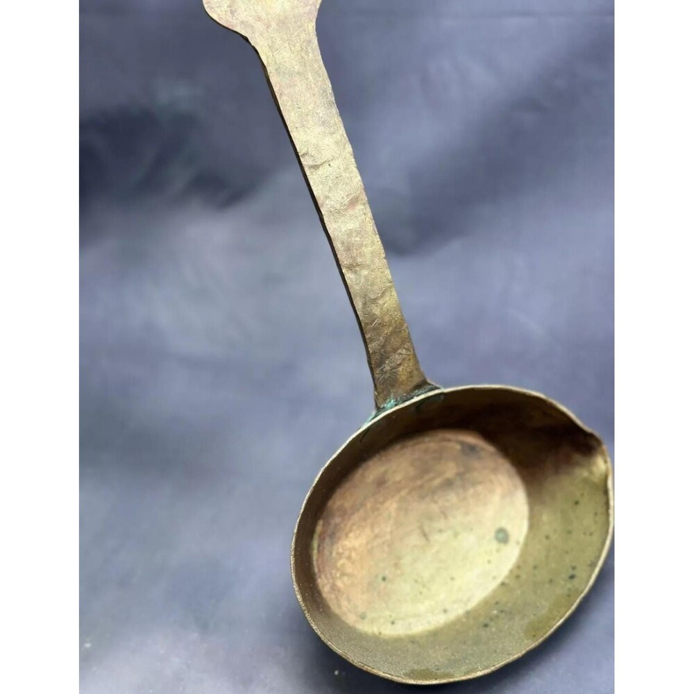 Primitive Copper Dipper Ladle Metal Patina Farmhouse Decor